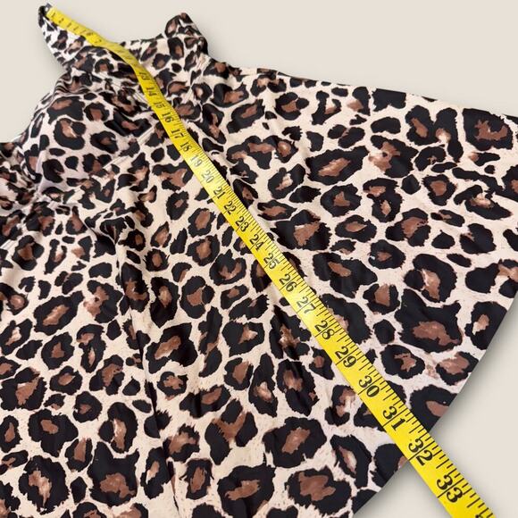 Aqua Eve Leopard Tankini Cami Swimsuit Top Flare Built In Bra Size 22W New Tag - Picture 14 of 15